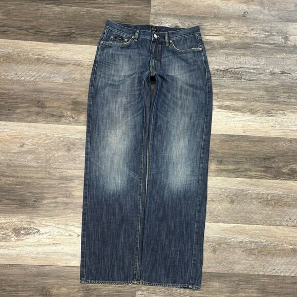 Hugo Boss Mid Wash Blue Mens‎ 33x33 Relaxed Straight Leg Streetwear Texas Jeans - Picture 2 of 12